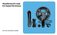 Cycling Bike Steel Ankset Lightweight Design Hollow Integrated Steel Ankset Hollow Steel Ank Limb Set Efficient Power