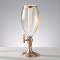 Illuminated Beer Dispenser Column Matching Base Single Beer Column Transparent Drinkware