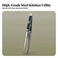 Hanging Loop Serrated Tip Tongs Lightweight Stainless Steel Tongs