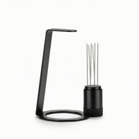 Stainless Steel WDT Tool with Stand Fine-Pin Espresso Distribution Tool with Stand Food-Grade Coffee Distribution Needle Compact for Baristas