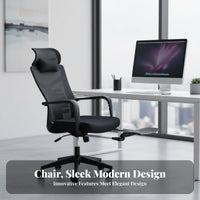 Height Adjustable Reclining Mesh Chair with Footrest 360-Degree rotating Ergonomic Recliner with Footrest Built-in Support Computer Seat for Long Sitters, Remote Workers, Students, resting, Relaxing, Study, Gaming Room