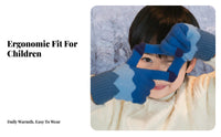 Fleece-Lined kids' Winter Gloves Soft Knit children's Five-Finger Gloves Breathable for Girls, Cold Weather, Outdoor Activities, Playground