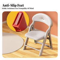 Foldable Shower Chair Space-Saving Collapsible Stool Waterproof for Seniors