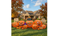 Inflatable Pumpkins with Black Cat 8ft Inflatable Black Cat and Pumpkin Outdoor Inflatable Pumpkin Display for Homeowners, Families, Lawn, Garden