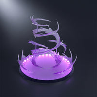 Tabletop Wind-Effect Base Translucent Display Base with USB Cable Illuminated Display Stand with USB Cable Stable for Collectors