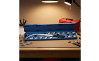 15 Pieces Drive Belt Tool Set with Ratcheting Wrench Compact Drive Belt Wrench Set Hard-to-Reach for Mechanics