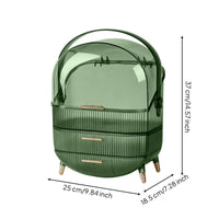 Desktop Cosmetic Storage Box Unique Design Dustproof Skincare Organizer Space Saving Dressing Table Cosmetics Holder for Women, Dressing Table