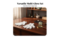 2 Pairs Bead Polishing Glove Set Improves Shine Collectible Polishing Mitts Textured Design Microfiber Buffing Gloves for Collectors, Hobbyists, Home