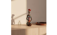 African Woman Figurine Freestanding African Woman Sculpture Cultural Lady Figure for Living Room