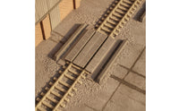 3 Pieces Molded Track Crossing Panels Textured Scenery Compatible Toy Accessory Safe for Dioramas