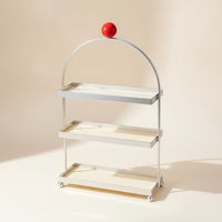 3-Tier Acrylic Organizer Shelf Space-Saving Acrylic Organizer with Metal Frame Vertical Tiered Countertop Shelf for Dresser