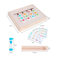 Brain Development Color and Shape Matching Game Early Education Wooden Slide Brain Teaser for Preschoolers, Kids, Kindergarten, Classroom