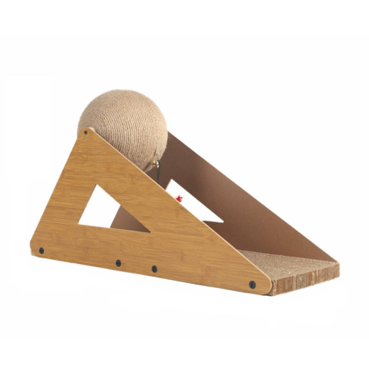 Interactive Triangular Cat Scratcher Multifunctional Triangle Cat Scratcher Sturdy Inclined Scratch Pad Wear-Resistant for Cats