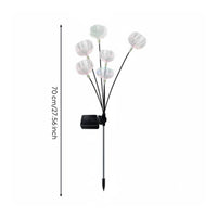 Solar Fiber Light Auto on Deactivate Outdoor Lighting Color Changing