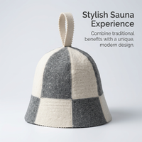 Wool Sauna Hat for Spa Visit, Heat Insulation Steam Room Headwear, Sauna Cap for Comfort, Vaporarium Hat for Heat Relaxation, Sauna Hat for Men Women