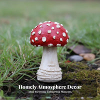 Resin Toadstool Statue Whimsical Resin Toadstool Figurine Nordic Design