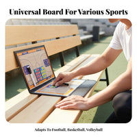 Double-Sided Design Attractive Soccer Coaching Board PU Leather Cover Foldable Football Board Includes Accessories for Game Day