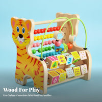 Educational Preschool Math Learning Toy Multi-Functional Multifunctional Abacus Toy Solid Wood Construction for Preschoolers, Kindergarten