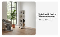 360-Degree Rotation Revolving Book Tower Mobile Design rotating Book Tower Space Saving children's Furniture Large Capacity for Toddlers, Students, Parents, Playroom, Nursery, Kindergarten, Study Room