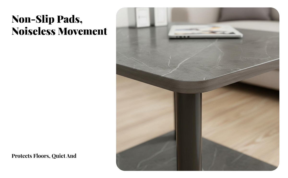 Minimalist Design Two-Tier Rectangular Table Versatile Functionality Nightstand Nordic Design Household Furniture Sturdy Construction for Apartment Dwellers, Homeowners, Students, Living Room, Small Areas, Home Office, Entryway