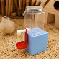 Wireless Cat Water Fountain, Automatic Water Dispenser for Poultry 520 ml, in Transparent Synthetic Polymer, Constant Hydration
