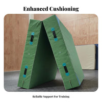 Thick Gymnastics Crash Pad Versatile Foldable High Jump Mat Impact Absorption Gymnastics Crash Mat for Gymnasts, Athletes, Gym, Cheerleading, Dojo