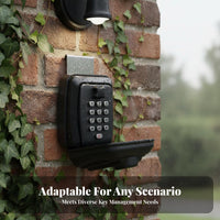 Waterproof Push-Button Lockbox Weather Resistant Push-Button Combination Lockbox Wall-Mounted Key Safe Changeable Code for Property Managers, Property Estate Agents, Outdoors, House Entrance, Emergency Entry, Rental Properties
