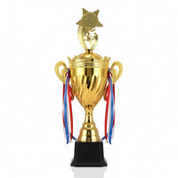 Trophy Cup Gold-Colored Championship Trophy Ornate for Tournaments, Winners