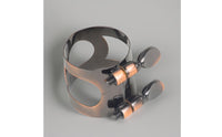 Clarinet Ligature Vintage Brass Finish Clarinet Instrument Attachment Ligature Strong Grip Cane Strip Holder for Performance, Practice