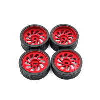 RUICHEN TECHNOLOGY 1/28 RC Car Upgrade 26.5mm Racing Wheel Hub and Tire for Wltoys Kyosho Mini