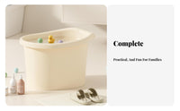 Thickened Sturdy Material Toddler Bathing Tub Easy to Clean Sit-in Infant Bathtub Gentle Rounded Edges for Babies, Kids