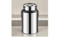 Stainless Steel Canister with Clamp Food-Grade Stainless Steel Container Brushed Metal Sealed Storage Container for Kitchen