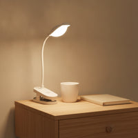 Adjustable Brightness LED Clamp-Mounted Desk Lamp Dimmable Bird-Shaped Lamp with Clamp Flexible Arm Gooseneck Reading Light Eye-Friendly for Students, Bedside