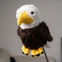 Soft Golf Club Cover with Eagle Design Animal-Shaped Driver Headcover Soft Wood Headcover Protective for Golfers, Driving Range