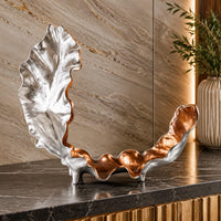 Aluminum Fruit Tray Sculptural Decorative Leaf Tray Irregular Household Decoration