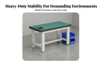 Heavy Duty Workbench High Load Capacity Anti Work Table Sturdy Construction Industrial Repair Bench for Technicians, Repair Specialist S, Basement