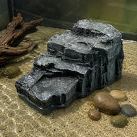 Rock Basking Platform Stepped Turtle Basking Platform Dark Gray