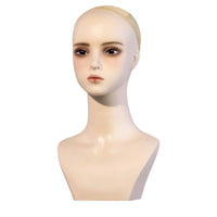 Mannequin Head with Shoulders Professional Mannequin Bust Form Lightweight for Salons