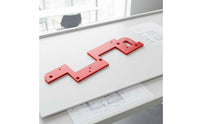Aluminum Alloy U Slot Template Thickened Cabinet Handle Jig Accurate Positioning Wardrobe Handle Jig Precise Cutting for Carpenters, Woodworkers, Furniture Workshop