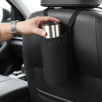 Rear Bottle Holder Drawstring Closure Automotive Insulated Bottle Storage Simple Installation Car Water Bottle Holder for Parents, Road Trips