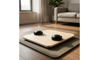 Square Balance Board Pale Grain Wooden Balance Board Sports Gear Natural Wood Fitness Equipment Indoor