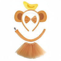 Monkey Hair Hoop Soft and Comfortable Headband Lightweight Primate Ears Headband for Kids, Halloween, Themed Events, School Plays