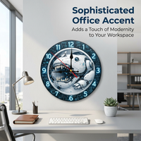 Silent Wall Clock for Living Room Bedroom Round Analog Movement Operated Decorative for Home Office