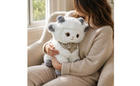 Decorative Stuffed Sheep with Bib Soft Sheep Plushie Standing Cuddly for Children, Toddlers, Nursery Decor, Bedside, Shelf