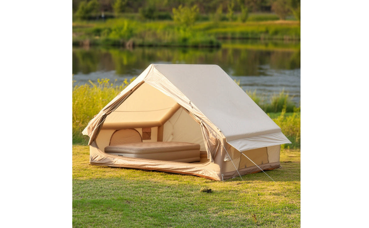 Quick Setup Inflatable Camping Tent with Air Pump Portable Shelter Heavy Duty for Backyard