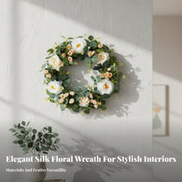 Artificial Flower Peony Wreath Handmade Artificial Floral Wreath Round Floral Arrangement Elegant Design for Wedding