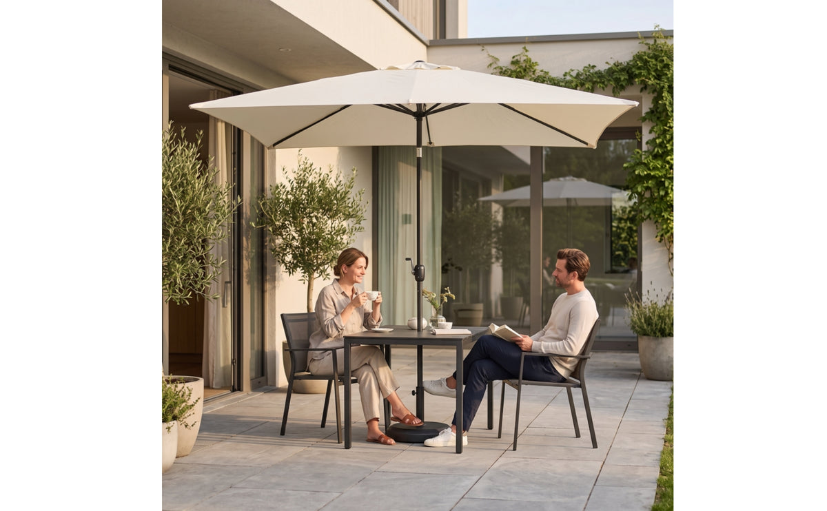 Vented Rectangular Patio Umbrella Large Rectangular Umbrella Sun-Shading Windproof for Homeowners