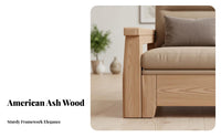 Sofa with Integrated Storage Table Nordic Design Couch sturdy Wood Frame Living Room Furniture for Families, Lounge Area, Large Apartment, Home Theater