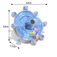 Rotating Disc Toy Rotating Wheel with Internal Beads, Suction Cup Cage Mount Toys, Puzzle for Parakeet Budgie Cockatiel Bird