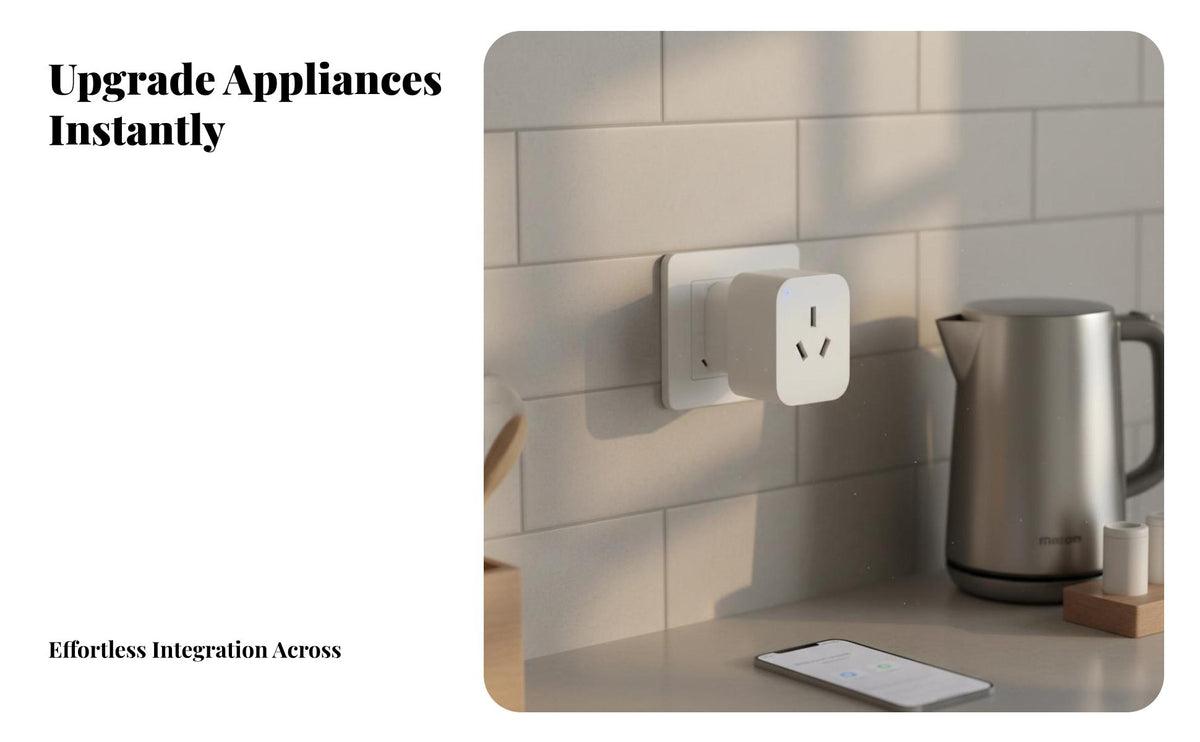 Effortless Setup Intelligent Plug Energy Saving Verbal Control Power Plug for Homeowners, Tech Enthusiasts, Bedroom, Kitchen, Living Room